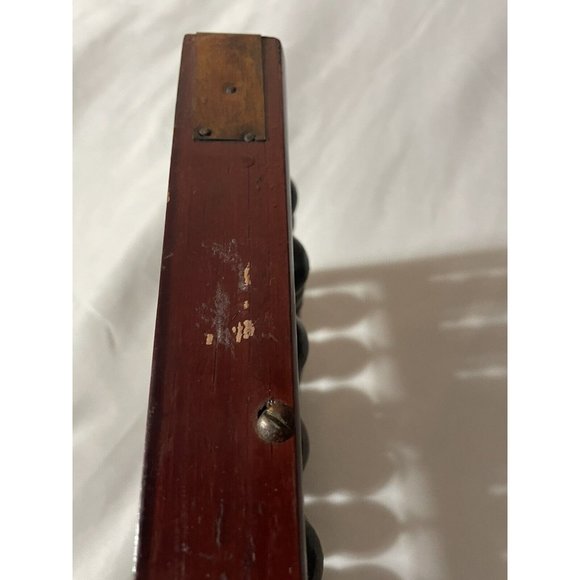 Chinese Large Rods 15 Row 105 Black Wood Beads Vintage Calculator Slide - Picture 12 of 12